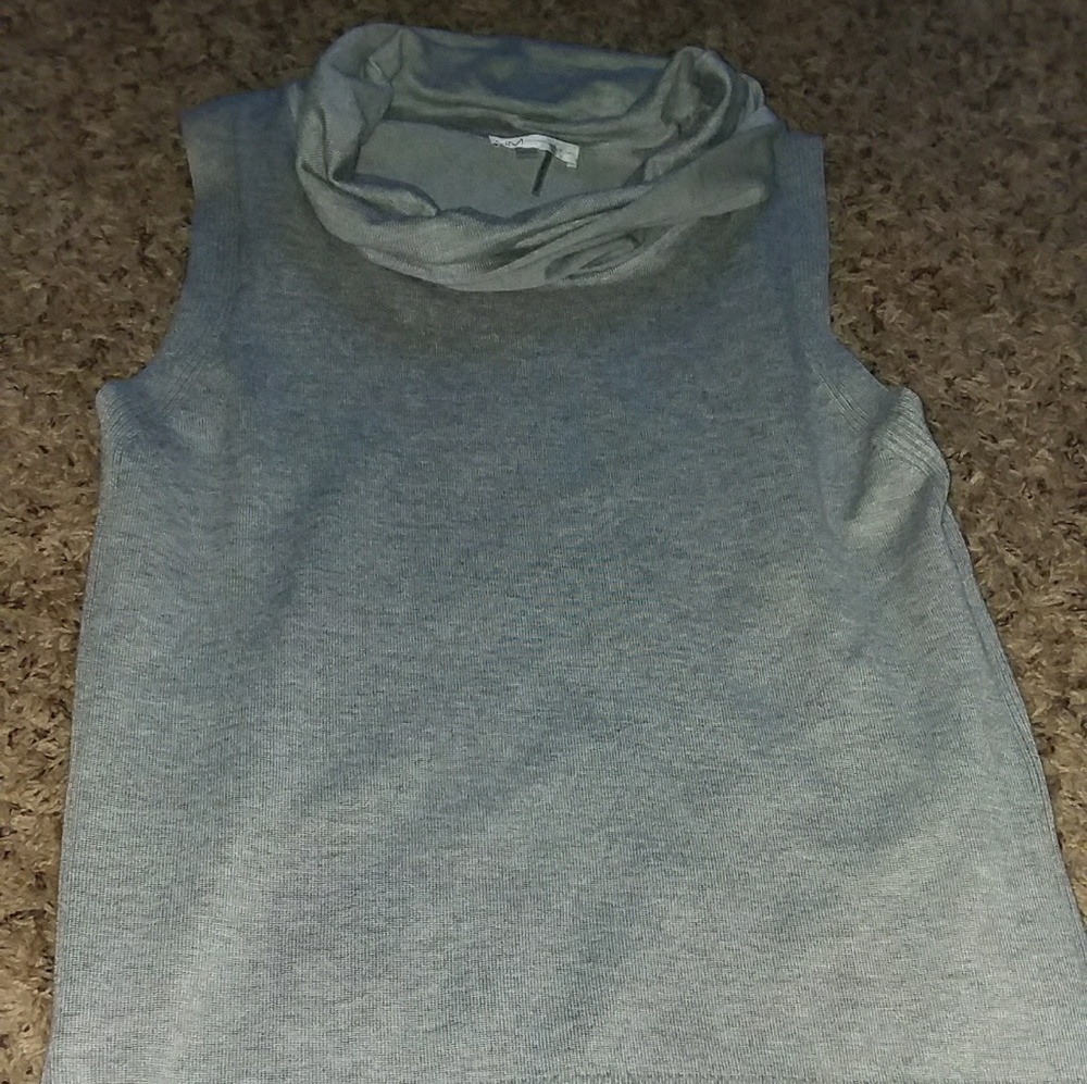 Neiman Marcus grey sweater top M